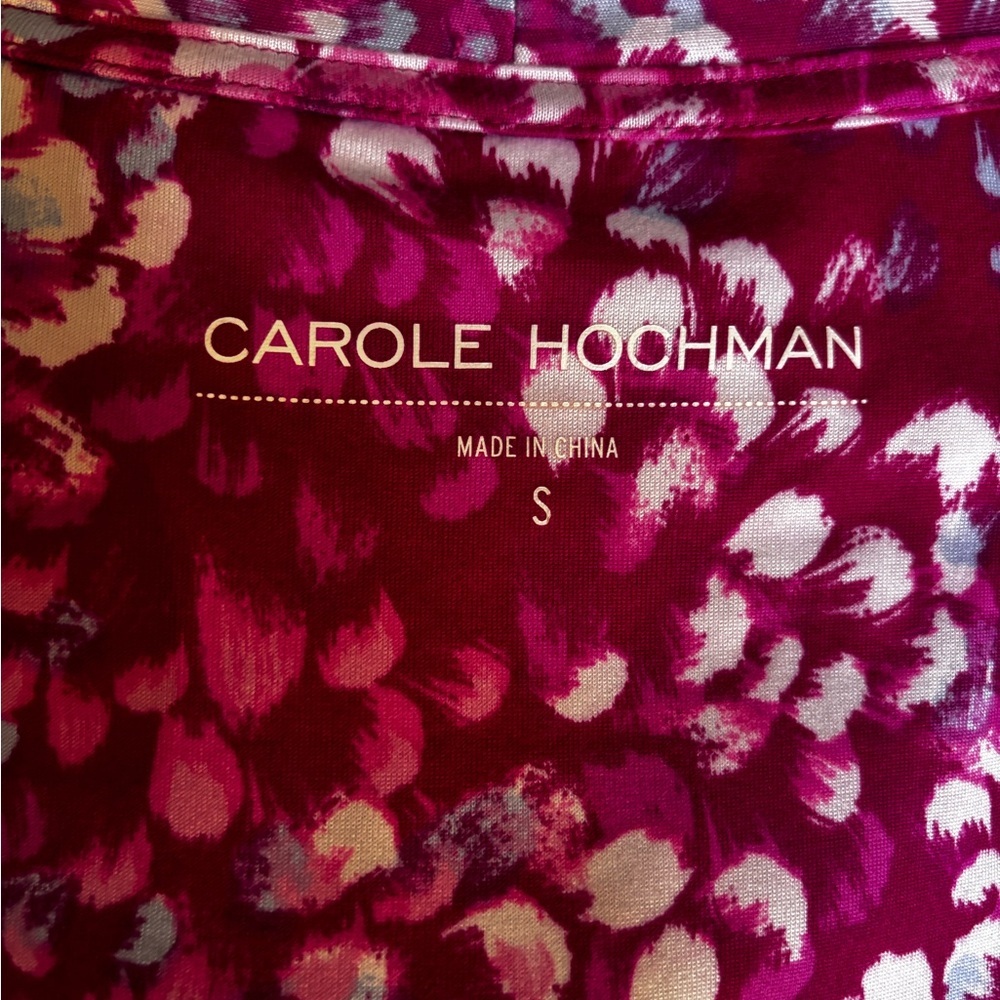Midnight by Carole Hochman Fuchsia and White Robe Set - Picture 6 of 7